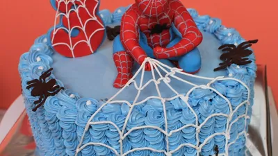 Тортюф — Детский торт \"Человек паук на паутине\"