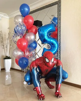 🎈 Сет воздушных шаров Человек-паук и шары Хром 🎈: заказать в Москве с  доставкой по цене 12600 рублей