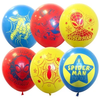 Набор \"Человек Паук в прыжке х Браш\" 10 шаров | Воздушные шарики с гелием,  доставка по Днепру