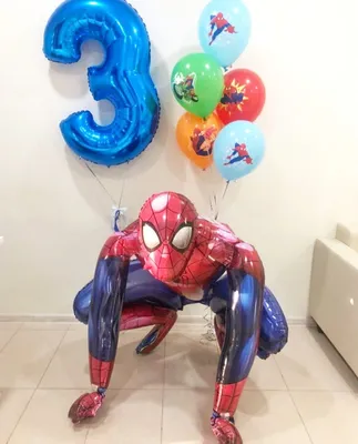 Композиция \"Ходячка Человек Паук и шары Граффити\" купить воздушные шары с  доставкой в Москве