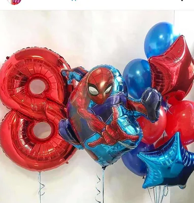 Комплект шаров в стиле Человек паук – Купить за 3 270 р. в Москве