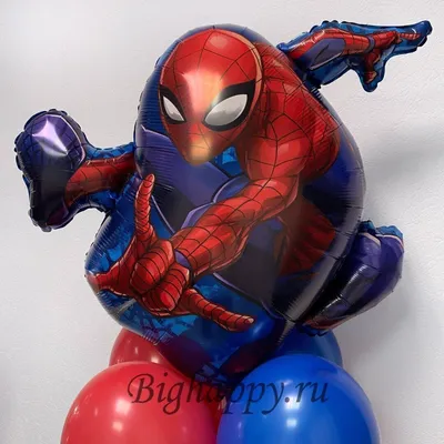 Набор шаров \"Человек паук на праздник\" купить от 7700 руб. в  интернет-магазине шаров с доставкой по СПб