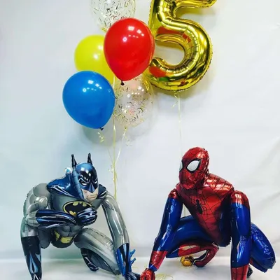 Композиция из шаров Человек паук №4 купить в Москве с доставкой | Доставка  воздушных шаров