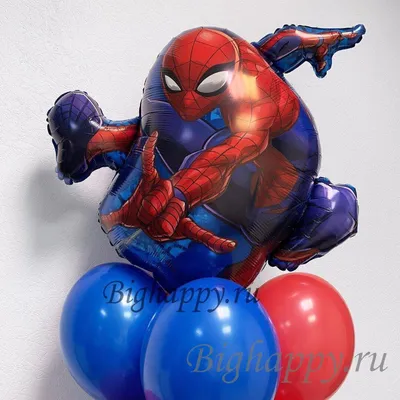Набор \"Человек Паук в прыжке\" мини 7 шаров | Воздушные шарики с гелием,  доставка по Днепру