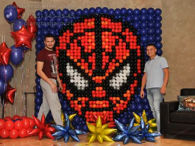Красные и синие металлические шары Человек-паук - купить в Москве |  SharFun.ru