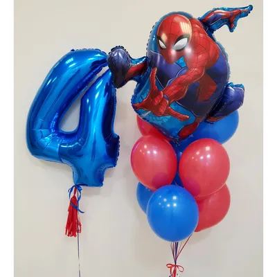 Композиция из шаров Человек паук №3 купить в Москве с доставкой | Доставка  воздушных шаров
