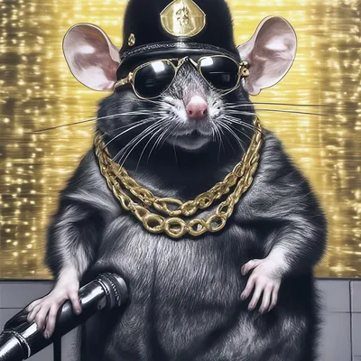 Черная крыса в Париже на Эйфелева …» — создано в Шедевруме