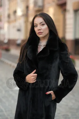 Черная норковая шуба с английским воротником Nafa | Шубы цены и фото.  Купить шубу в Киеве