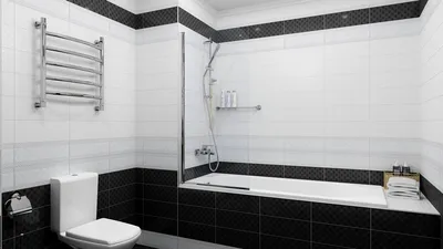 Черно-белая ванная комната из проекта квартиры ЖК Vogue в Минске. Площадь -  6.6 кв.… | Черно-белые ванные комнаты, Ремонт небольшой ванной, Небольшие ванные  комнаты