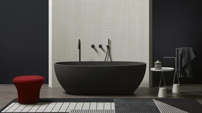 Черно–белая ванная комната в интерьере фото и 100% идеи сочетания