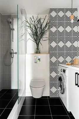 Белая плитка в ванной комнате: 25 примеров | Проектирование интерьеров,  Интерьер, Интерьер ванной комнаты