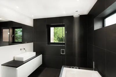 Идеи для черно-белой ванной комнаты