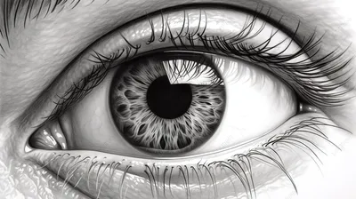 Картина \"Черно-белый глаз\" | Интернет-магазин картин \"АртФактор\"