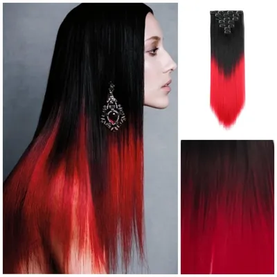 Длинные Светлые Черный Красный Блестящие Волосы Человека — стоковые  фотографии и другие картинки Цвет волос - iStock
