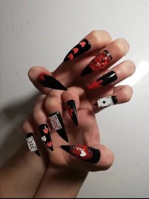 Градиентный маникюр красно-черный | Halloween nägel, Nägel mit farbverlauf,  Herbstliches nageldesign