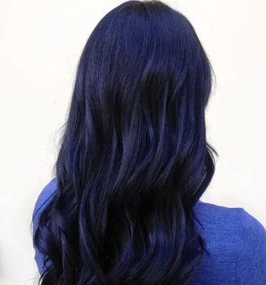 Черно-синие волосы - неординарное окрашивание
