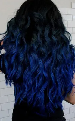 Cheveux | Long hair styles, Blue ombre hair, Hair color dark