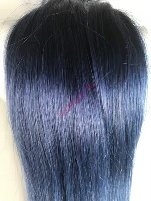 Темно синие волосы - 83 фото