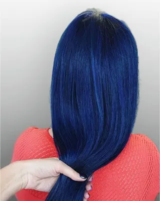 Сине черный цвет волос (52 лучших фото)