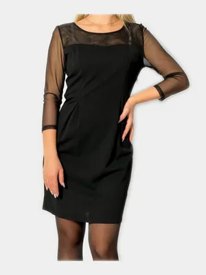 Женское черное повседневное / вечернее / офисное платье купить по цене 2129  ₽ в интернет-магазине KazanExpress