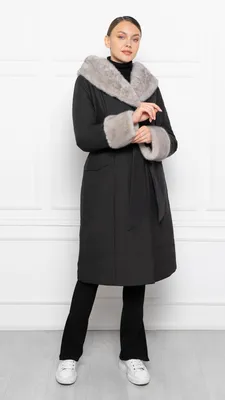 ᐈ Кашемировое пальто Toteme с шарфом, черное buy | NosiEto