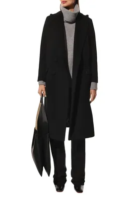 Черное кашемировое пальто с разрезами купить, цены на Женская одежда и  спортивные костюмы в интернет магазине женской одежды M-FASHION