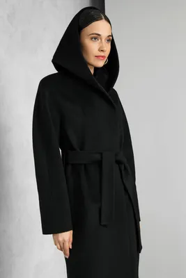 Чёрное драповое пальто GOW003445-5 купить по цене от 2999 рублей с  доставкой по России