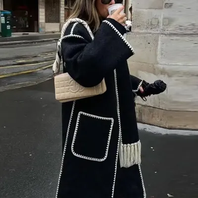 Женское черное пальто из кашемира и шерсти BURBERRY купить в  интернет-магазине ЦУМ, арт. 8046680