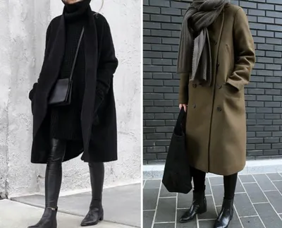Фото: как носить черное пальто с шарфом | Street style winter, Estilo de  rua, Roupas casuais