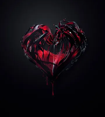 Черное сердце арт - 33 фото