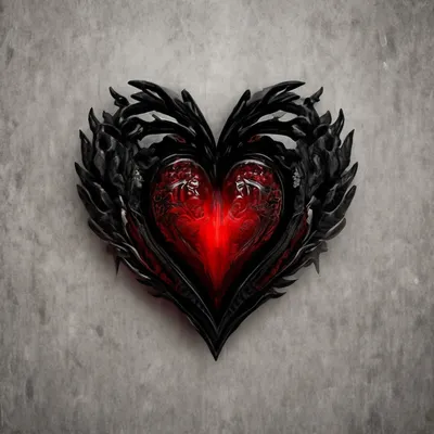 Логотип чёрное сердце» — создано в Шедевруме