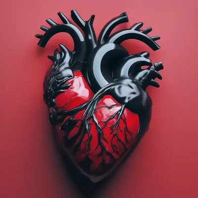 Чёрное Сердце 🖤 Чёрное изображение…» — создано в Шедевруме