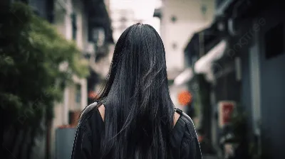 Девушка длинные черные волосы …» — создано в Шедевруме