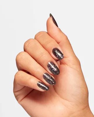 Black French nails with glitter outline. Birthday nails 🥳 Nude acryl... |  french nails | TikTok