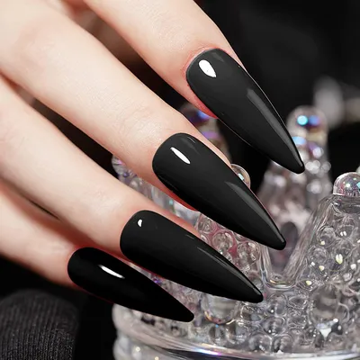 Mobray 60g Poly Extension Nail Gel Black Color Nail Builder Hard Gel for  for Nail Art Design Salon Nail DIY at Home. A-Black