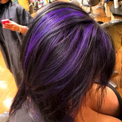 Март 2023 (+70 фото) Черно-фиолетовый цвет волос