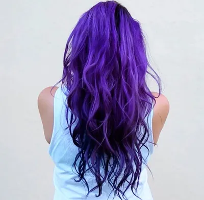 Фиолетовое омбре на темные и светлые волосы