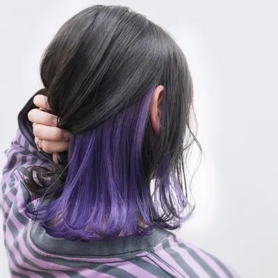 Черно фиолетовые волосы (54 лучших фото)