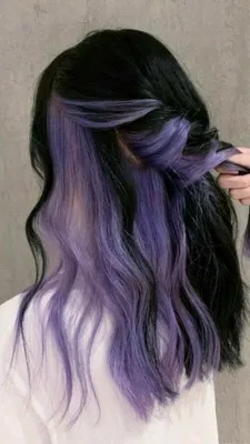 Март 2023 (+70 фото) Черно-фиолетовый цвет волос
