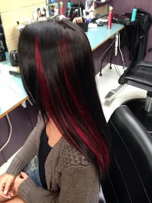 Pin by R Jae 🖤 on hair | Hair color for black hair, Black red hair, Hair  color streaks