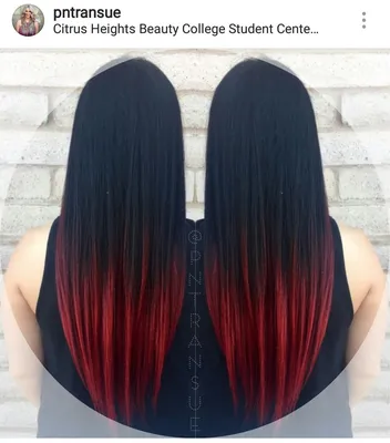 Красные волосы с черными прядями (37 лучших фото)
