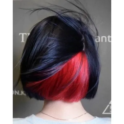 Черный верх красный низ волосы (72 фото)