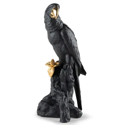 Попугай Макао (черный) - купить фарфоровую статуэтку по цене 188400 ₽ |  LLADRO