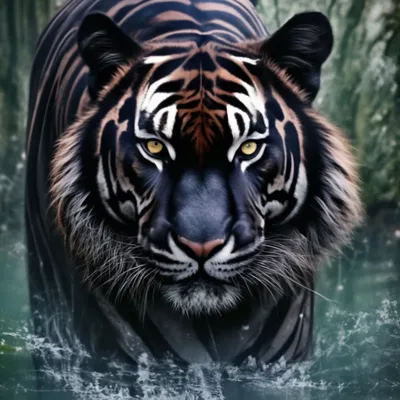 Черный тигр - черный тигр фото, черный тигр картинки – ФотоКто