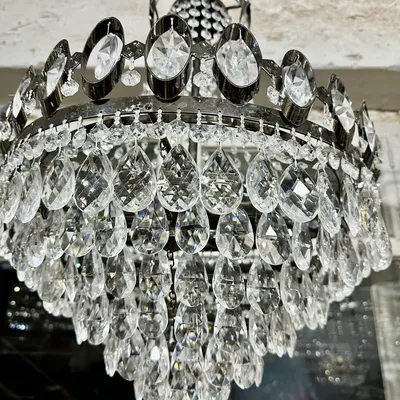 Чешская 8 ламповая хрустальная люстра на цепи для зала, спальни, гостиной А  0002-08-20 (ID#1194769616), цена: 14880 ₴, купить на Prom.ua