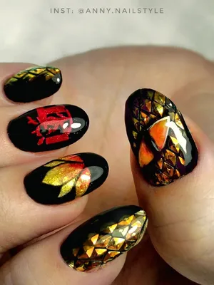 Dragon nails LAY - LIT 莲 дизайн ногтей чешуя дракона лотос китайский  маникюр lotus nail art | Yixing, Nails