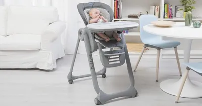 Детский стульчик для кормления Chicco Polly Magic Relax, расцветка Graphite  - купить с доставкой по выгодным ценам в интернет-магазине OZON (250773886)