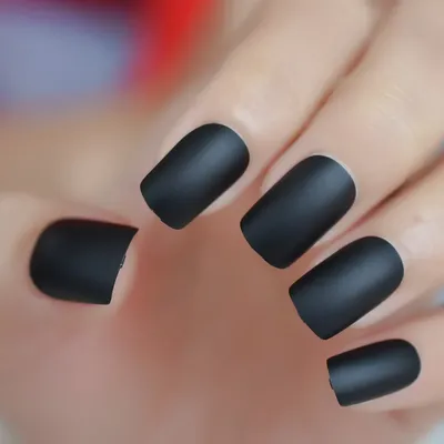 Чёрный матовый. Матовые ногти. Миндаль. Чёрный маникюр | Manicure, Nails,  Beauty