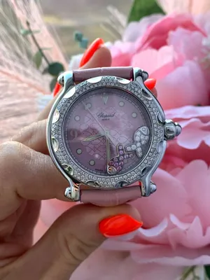 Часы Chopard Happy Sport 278582-6009, 36 мм, сталь, розовое золото,  бриллианты | Mercury