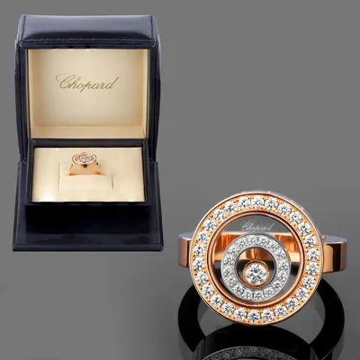 Chopard Happy Diamonds бриллиантовое кольцо 0.62ct из золота под заказ.  301216/17